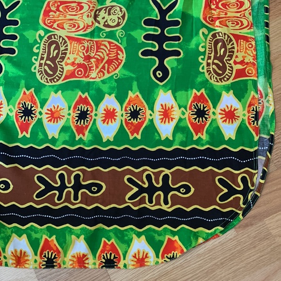 Stunning Vintage 💚🤎2PC Set Wrap skirt Pareo Coverup & Top - Picture 6 of 16